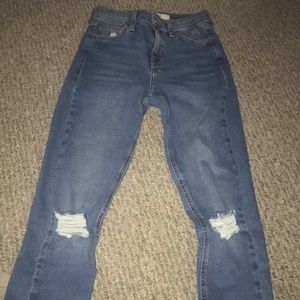 Topshop JAMIE 25w 32L skinny ripped jeans